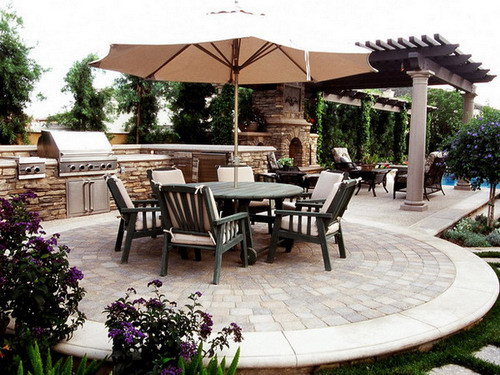 Outdoor Patio Kitchen Designs
 Various Types of Great Outdoor Kitchen Roof Ideas Home
