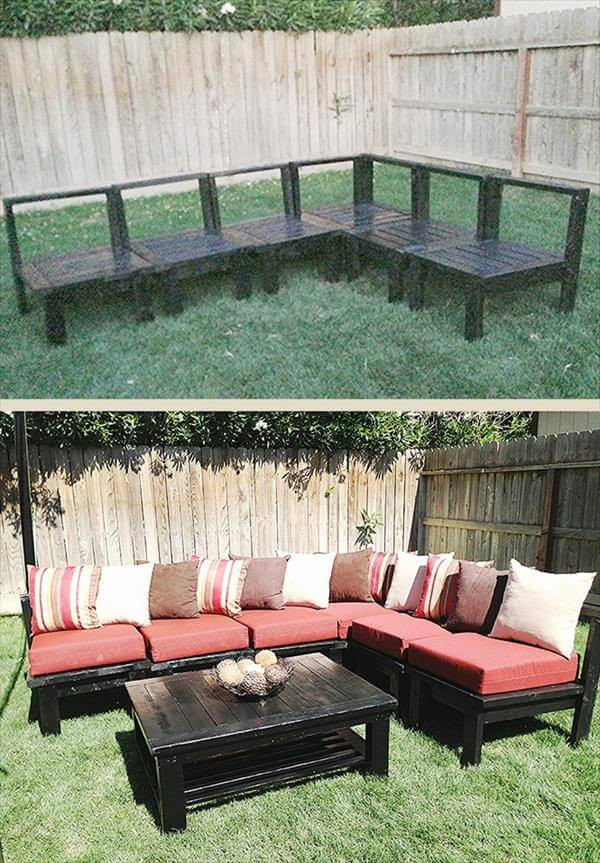 Outdoor Sectional DIY
 15 DIY Outdoor Pallet Sofa Ideas