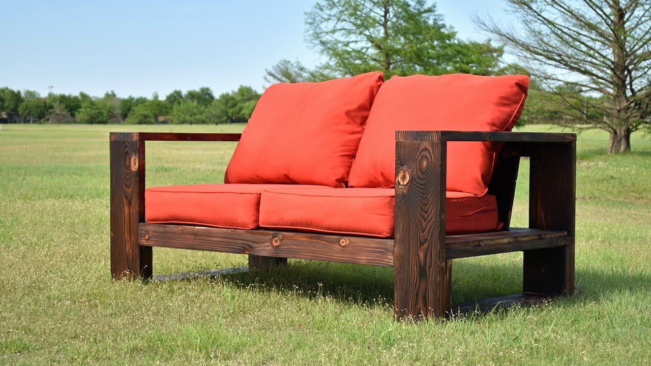 Outdoor Sectional DIY
 DIY Modern Outdoor Sofa Shou Sugi Ban