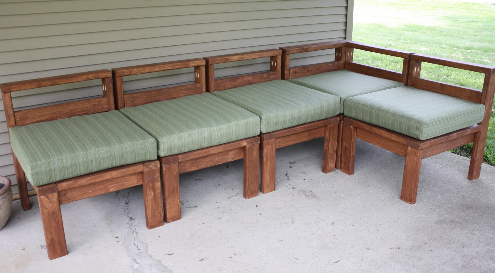 Outdoor Sectional DIY
 More Like Home 2x4 Outdoor Sectional