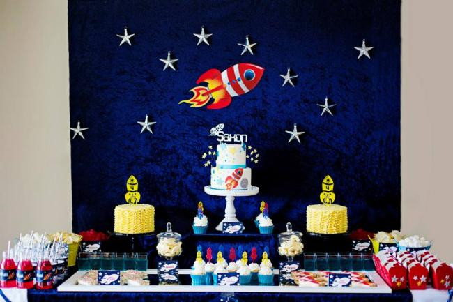 Outer Space Birthday Party
 A Boy s Outer Space Themed Birthday Party Spaceships and