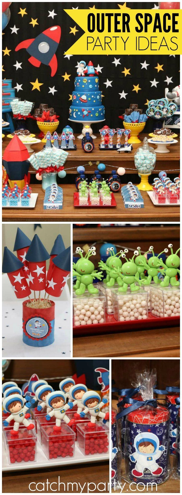 Outer Space Birthday Party
 Such a fun outer space astronaut birthday party See more