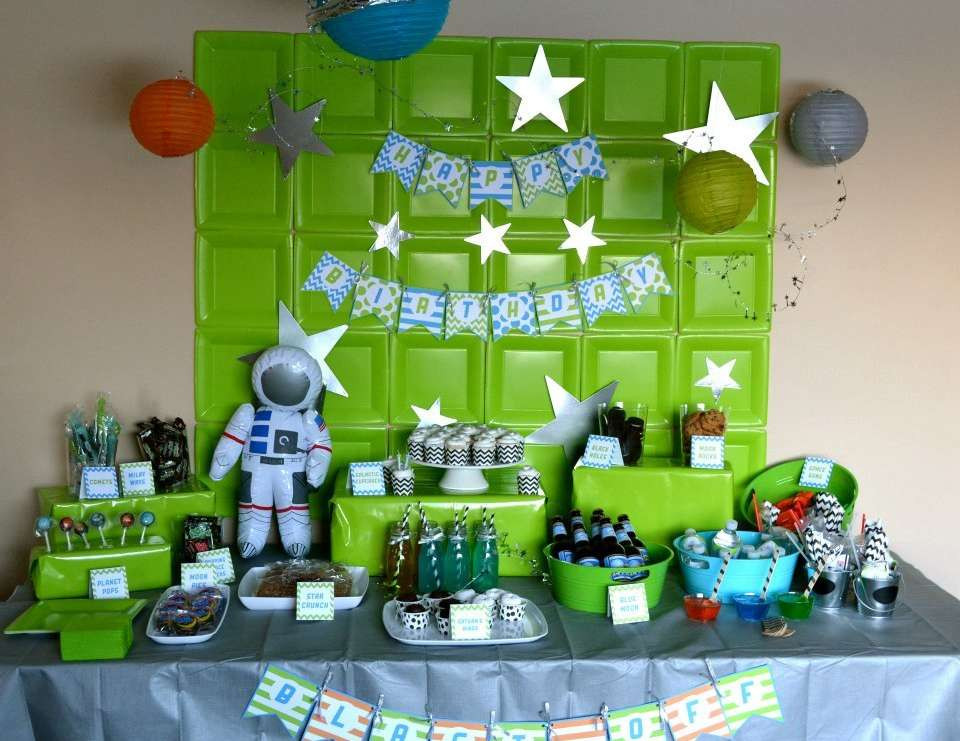 Outer Space Birthday Party
 Astronaut Outer Space Birthday "Blast off Space