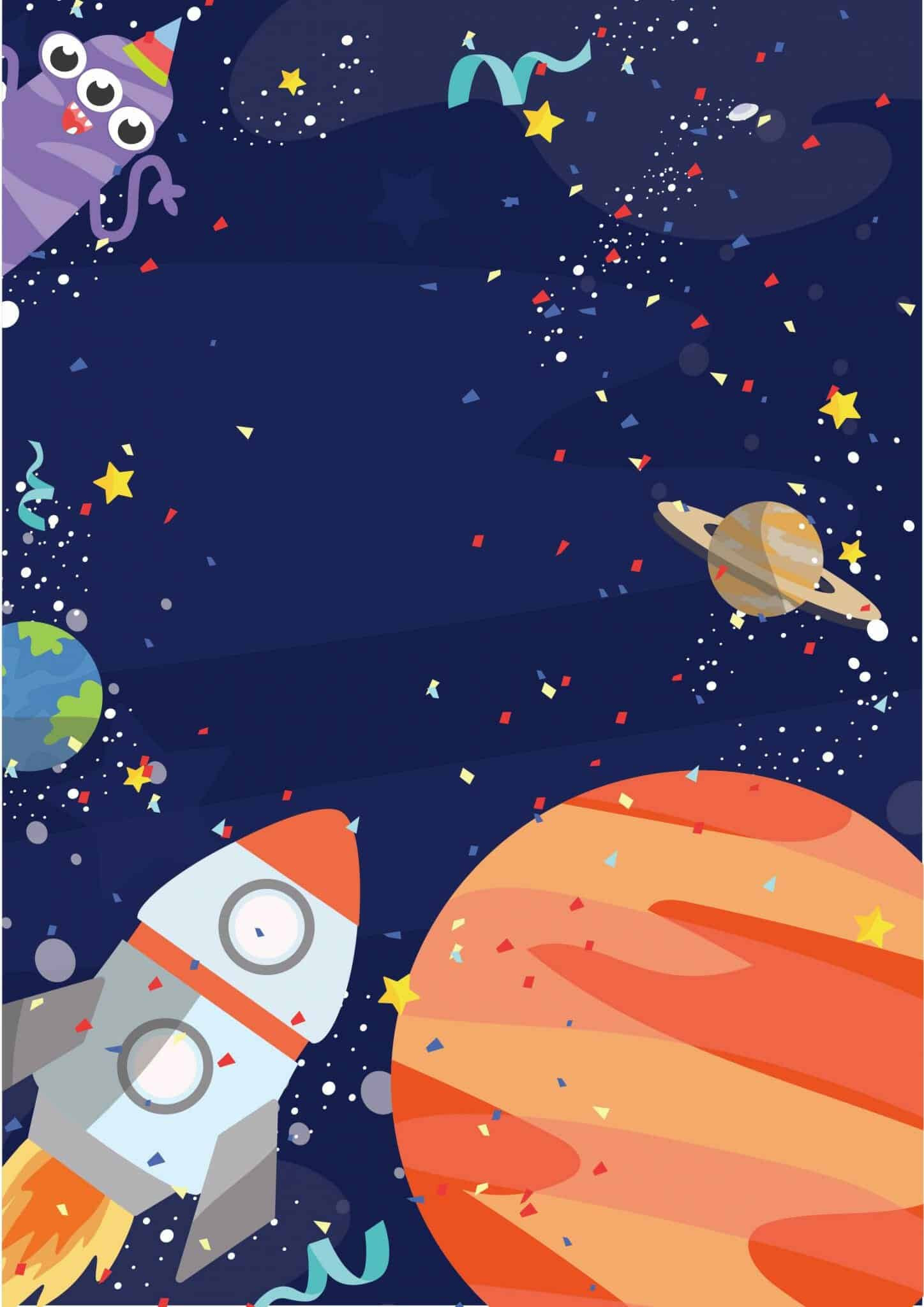 Outer Space Birthday Party
 Outer Space Birthday Party Free Invitations