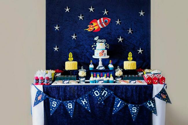 Outer Space Birthday Party
 A Boy s Outer Space Themed Birthday Party Spaceships and