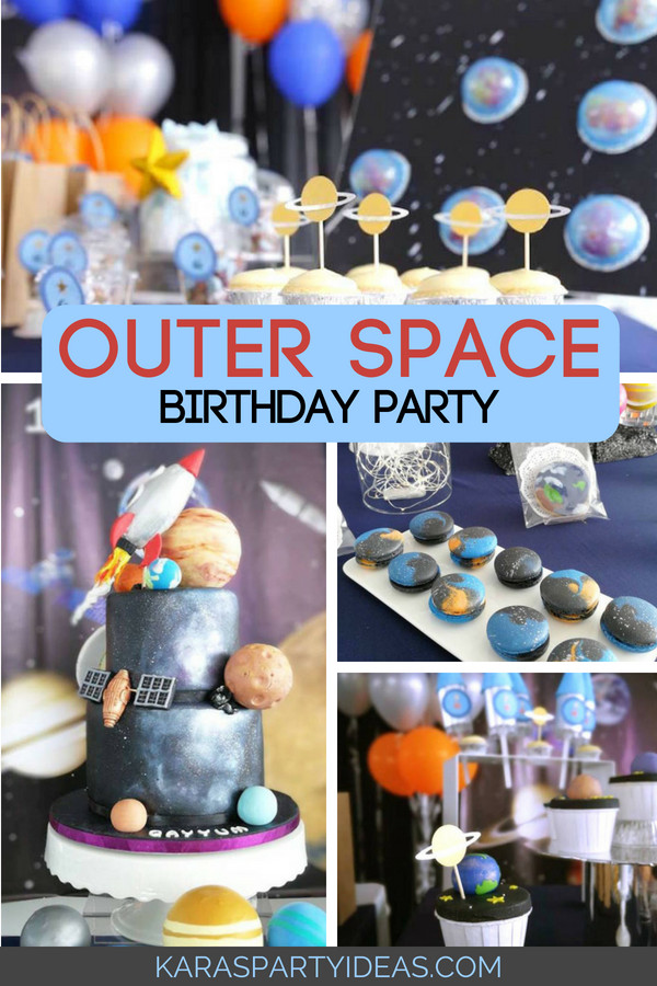 Outer Space Birthday Party
 Kara s Party Ideas Outer Space Birthday Party