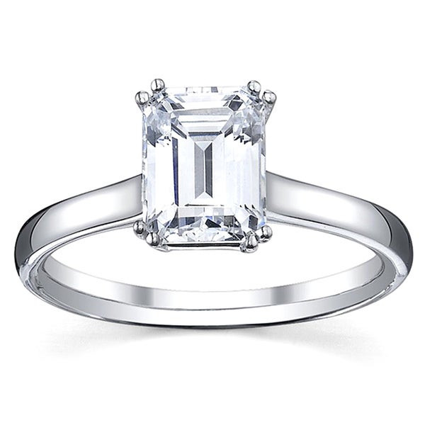 Overstock Diamond Rings
 Shop 14k White Gold 1ct TDW Emerald Cut Diamond Solitaire