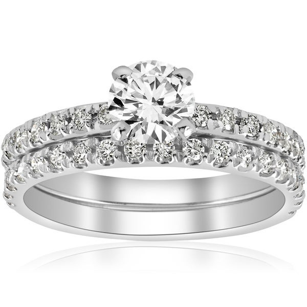Overstock Diamond Rings
 Shop 14k White Gold 1 1 4 ct TDW Diamond Engagement Ring