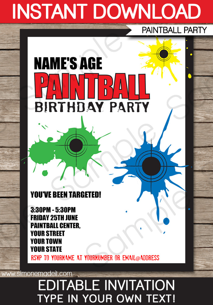 Paintball Birthday Invitations
 Download Youtube To Mac DL Raffael