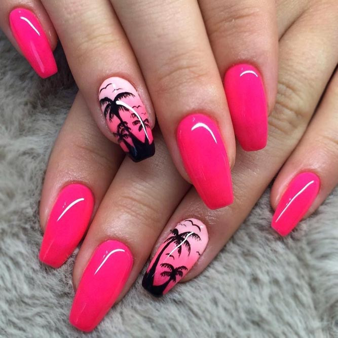 Palm Tree Nail Designs
 Fresh Tropical Nails e Out To Play