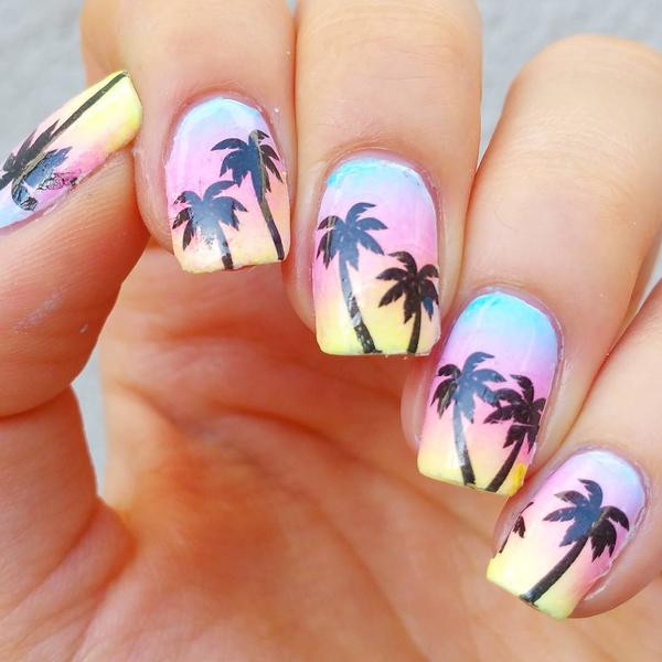 Palm Tree Nail Designs
 Palm Tree Nail Art – Kaz Creations