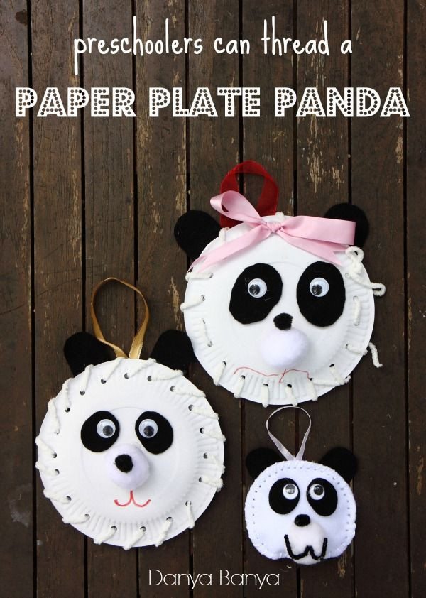 Panda Crafts For Preschoolers
 Paper Plate Panda school ideas