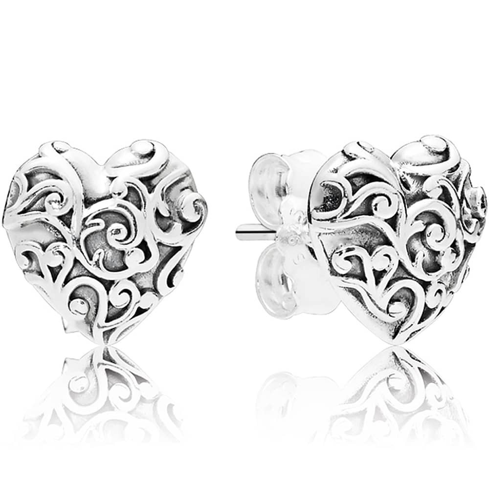 Pandora Heart Earrings
 Pandora Regal Hearts Stud Earrings