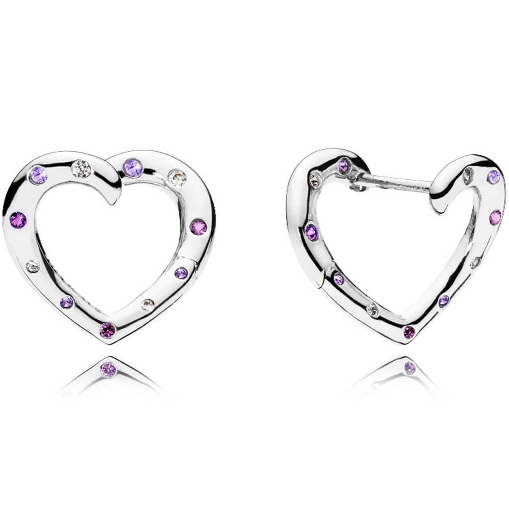 Pandora Heart Earrings
 Pandora Bright Hearts Hoop Earrings NRPMX
