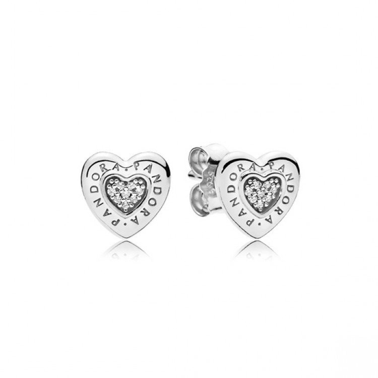 Pandora Heart Earrings
 PANDORA Signature Heart Stud Earrings