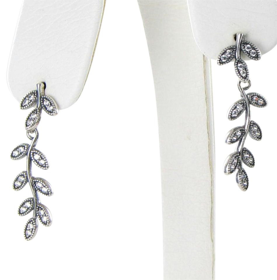 Pandora Leaf Earrings
 PANDORA Cubic Zirconia Sterling Silver cz Sparkling