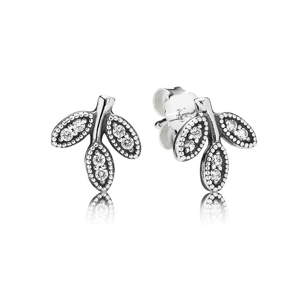 Pandora Leaf Earrings
 Pandora Sparkling Leaves Stud Earrings CZ from Gift