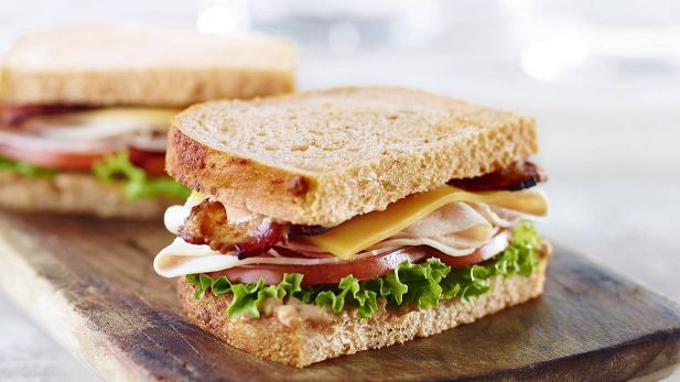 Panera Bread Roasted Turkey &amp; Avocado Blt Sandwich On Sourdough
 Panera Assorted Sandwiches Pack serves 12 15