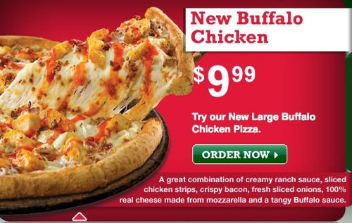 Papa John'S Pizza Buffalo Chicken Pizza
 GrubGradeNew Buffalo Chicken Pizza from Papa John s