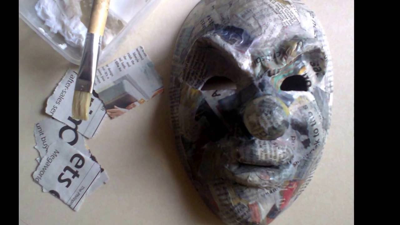 Paper Mache Masks DIY
 Evil Clown Paper Mache Mask
