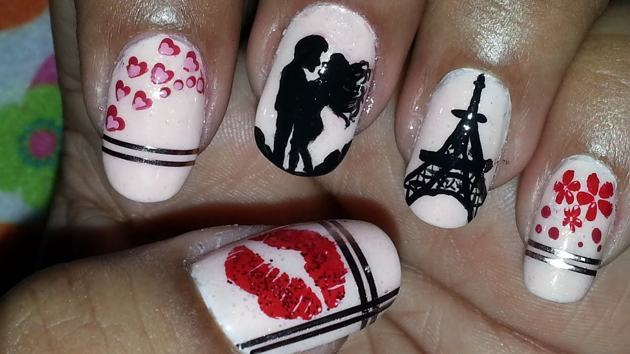 Paris Nail Designs
 Sealed With A Kiss Romantic Paris Themed Nail Art