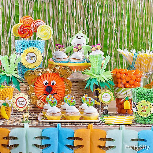 Party City Safari Theme Baby Shower
 Jungle Animals Candy Buffet Ideas