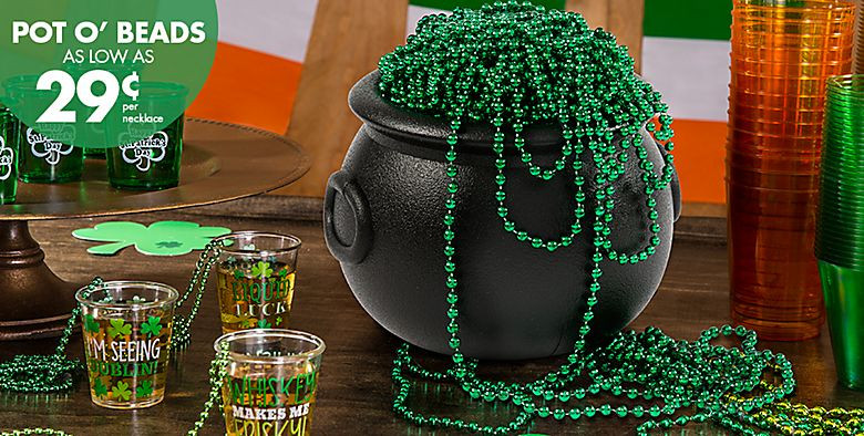 Party City St Patrick's Day
 St Patrick s Day Beads Green Beads Shamrock Necklaces