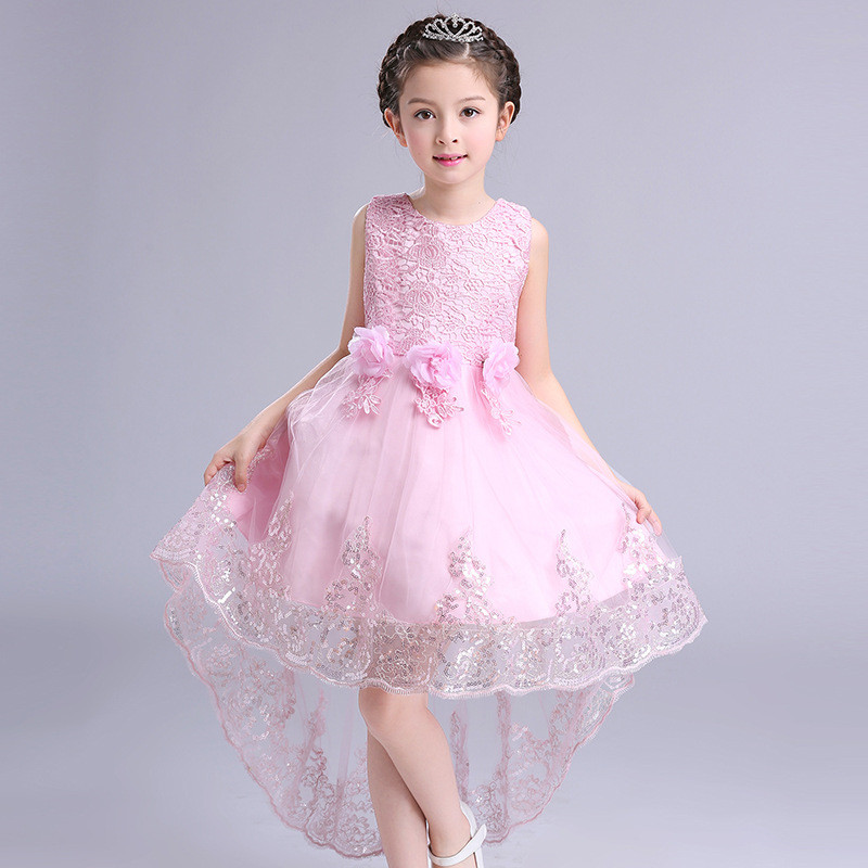Party Dresses For Kids
 2017 Flower Girls Princess Party Dress Kids High Low
