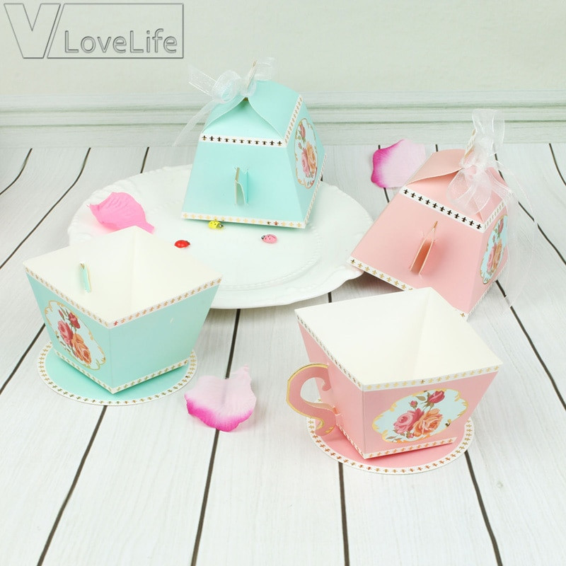 Party Favors For Baby Shower Guests
 10Pcs Candy Boxes Tea Party Favors Wedding Gifts for