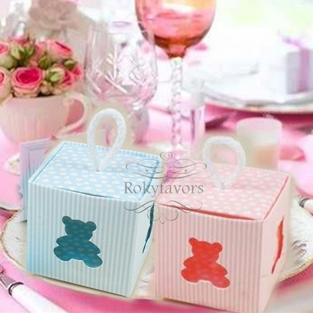 Party In A Box Baby Shower
 50pcs Little Teddy Bear Favor Boxes Baby Shower Baptism