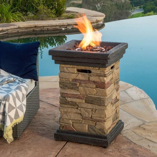 Patio Fire Pit Propane
 Patio Fire Pit Table Outdoor Gas Fireplace Bowl Propane
