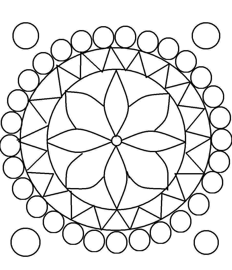 Pattern Coloring Pages For Kids
 Free Printable Rangoli Coloring Pages For Kids