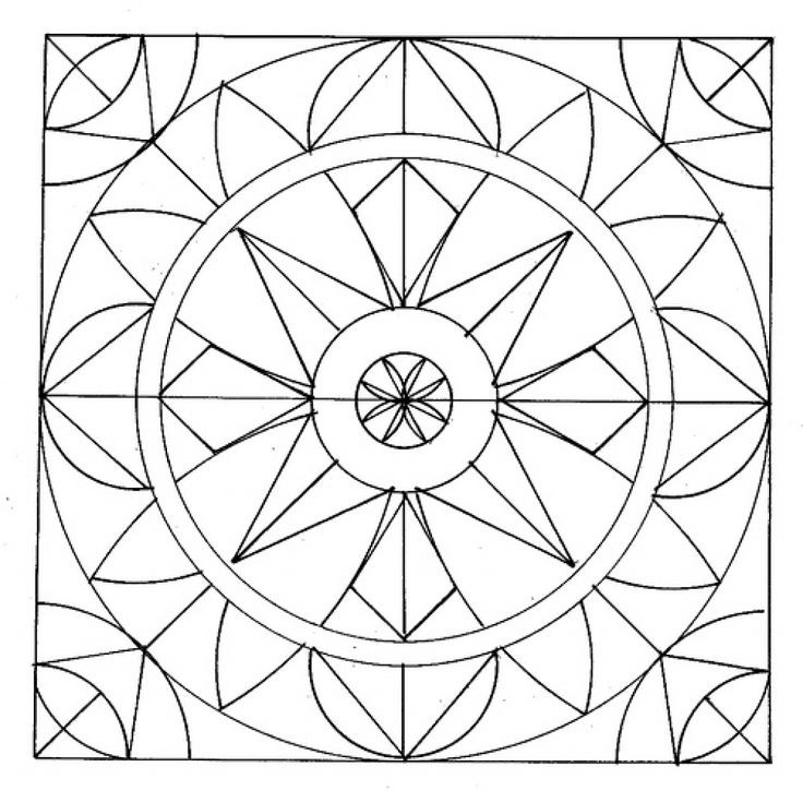 Pattern Coloring Pages For Kids
 Easy Geometric Abstract Coloring Page For Kids