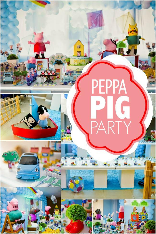 Peppa Pig Birthday Party Decorations
 A Peppa Pig 3rd Birthday Party Spaceships and Laser Beams