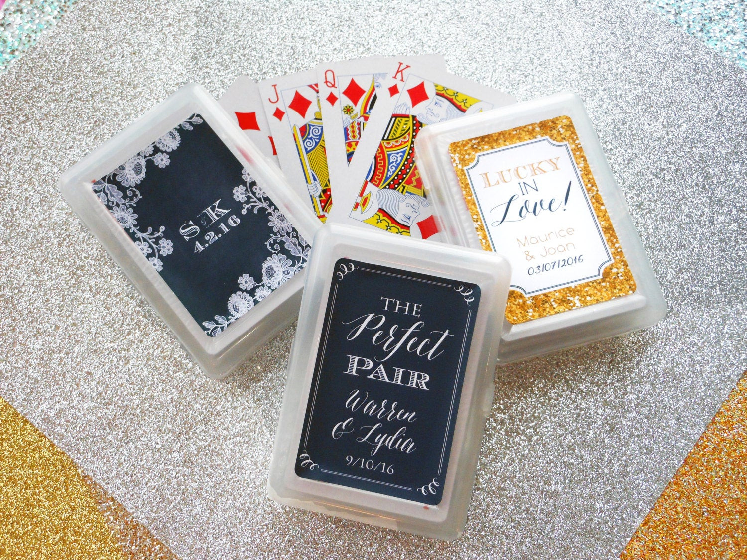 Personalized Playing Cards Wedding Favors
 SET of 10 Custom Playing Card Wedding Favor Personalized