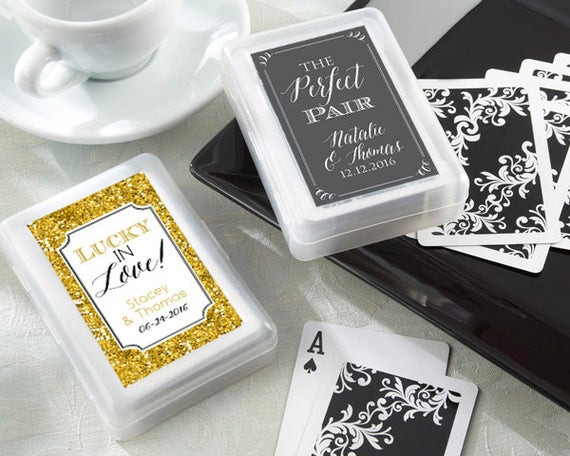 Personalized Playing Cards Wedding Favors
 SET of 10 Custom Playing Card Wedding Favor by EventDazzle