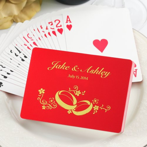 Personalized Playing Cards Wedding Favors
 Lucky In Love Wedding Favors