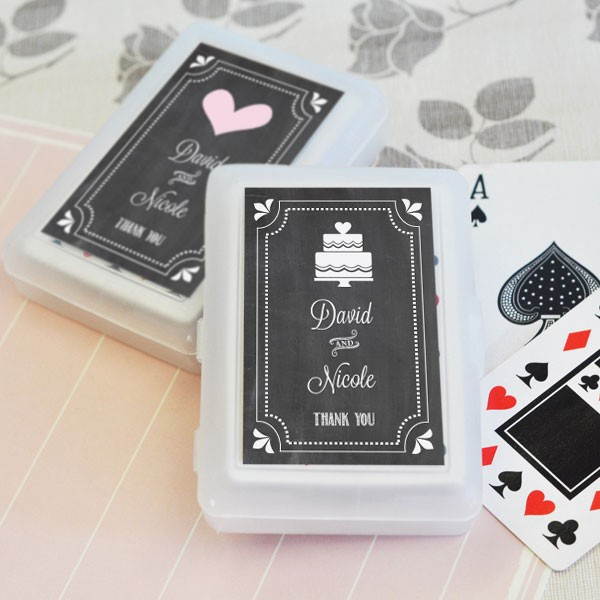 Personalized Playing Cards Wedding Favors
 Chalkboard Wedding Personalized Playing Cards Chalkboard