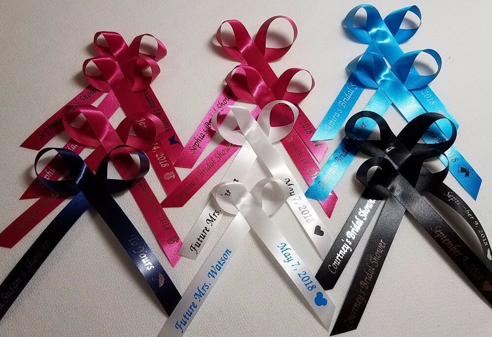 Personalized Ribbon For Wedding Favors
 25 Personalized Ribbons Favor Assembled Baby Shower Bridal