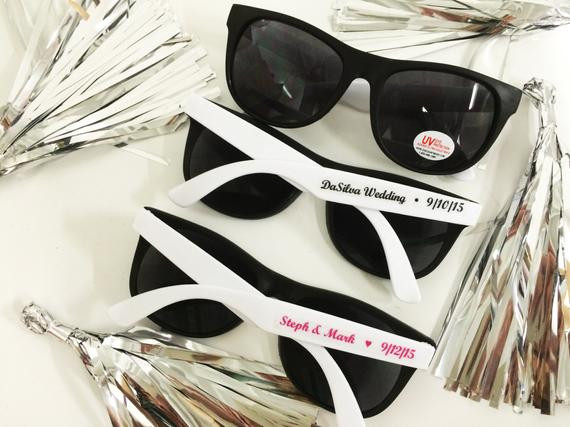 Personalized Sunglasses Wedding Favors
 SETS Personalized Sunglass Wedding Favor Ideas Custom
