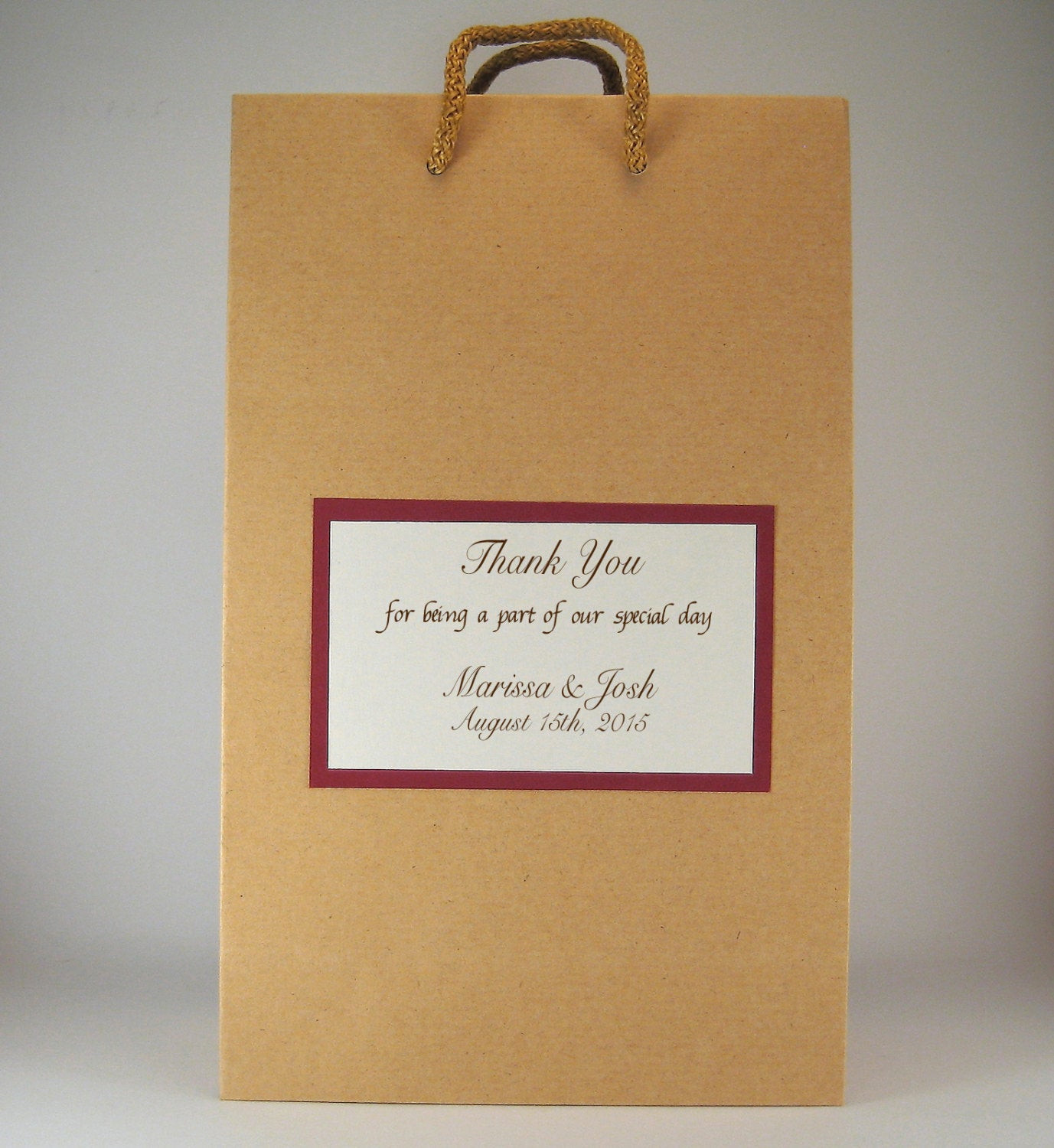 Personalized Wedding Favor Bags
 Personalized Wedding Favor Bags 50 Rustic Wedding Gift Bags