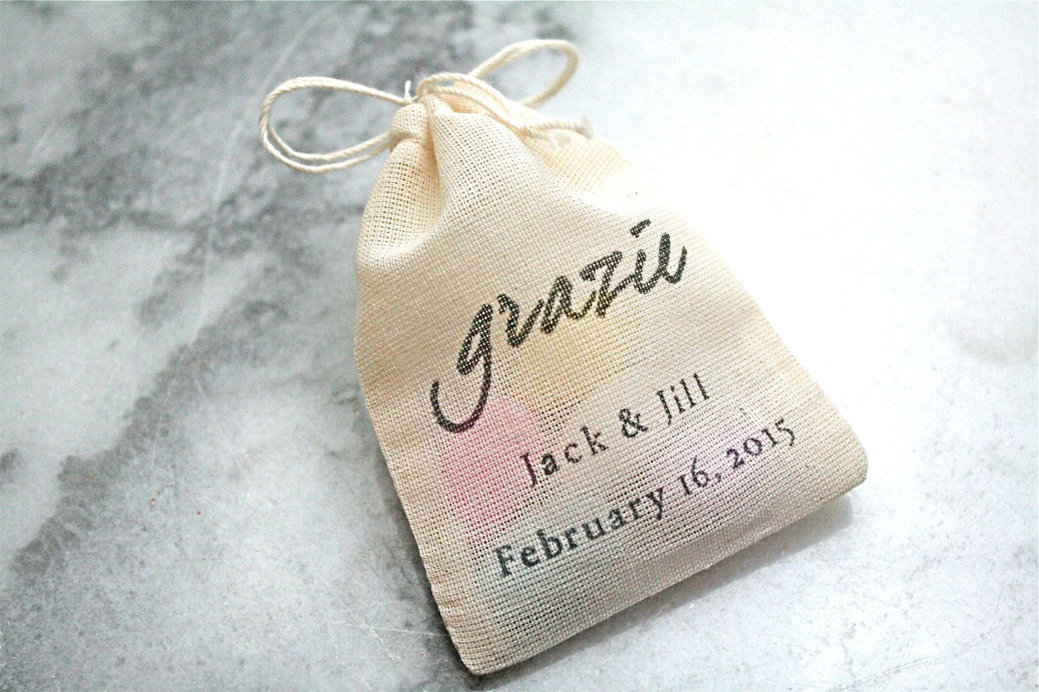 Personalized Wedding Favor Bags
 Personalized wedding mini favor bags muslin by