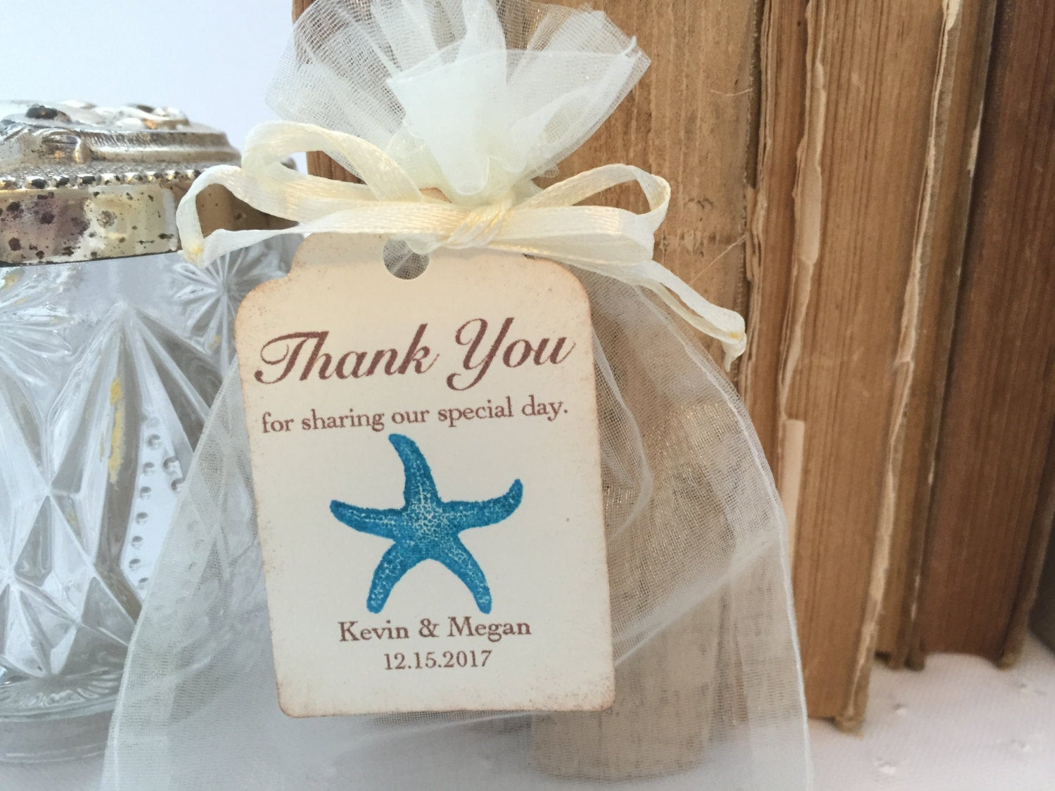 Personalized Wedding Favor Bags
 Beach Wedding Favor Bags Aqua Starfish Favor Bags Personalized