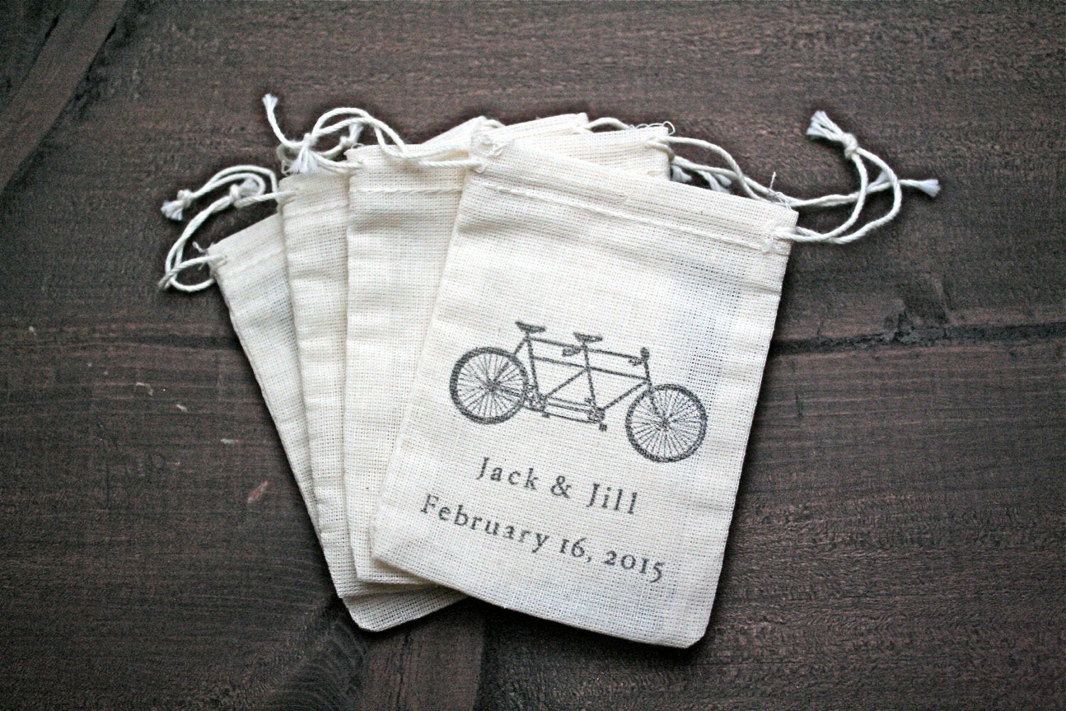 Personalized Wedding Favor Bags
 Personalized mini wedding favor bags muslin 2x4 Set of 25