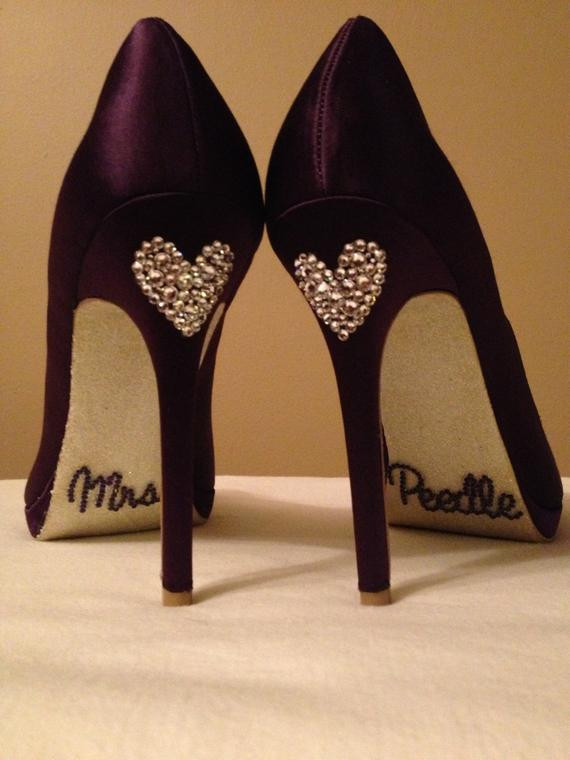 Personalized Wedding Shoes
 Personalized Wedding shoes with last name