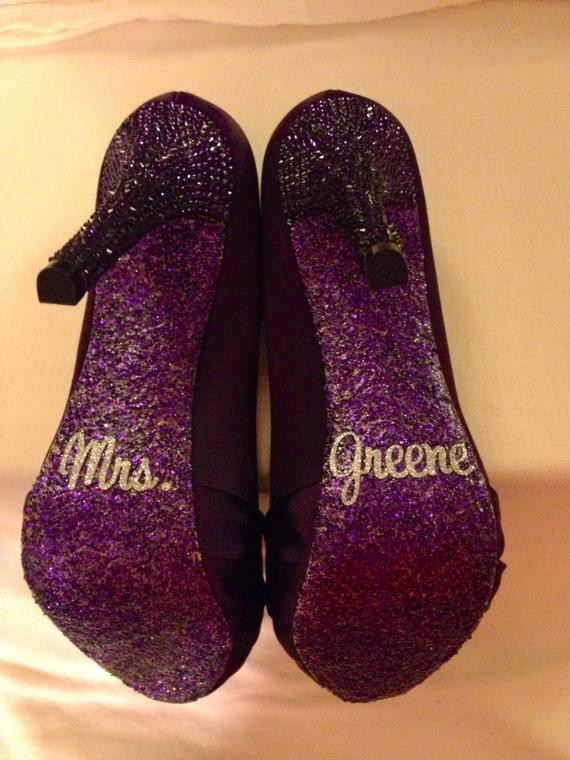 Personalized Wedding Shoes
 Personalized Wedding Shoes with Last Name on by Allfortheglam