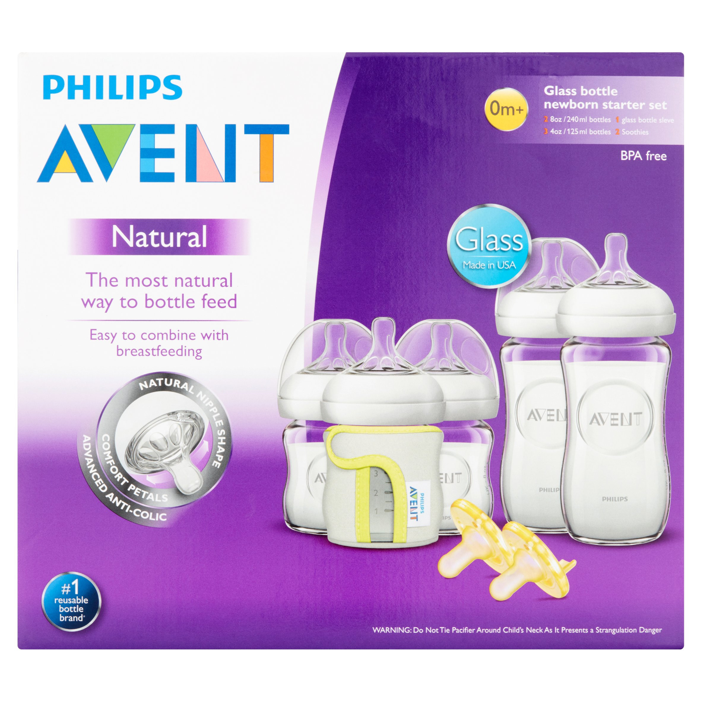 Philips Avent Natural Baby Bottle Newborn Starter Gift Set
 Philips Avent Natural Glass Baby Bottle Newborn Starter