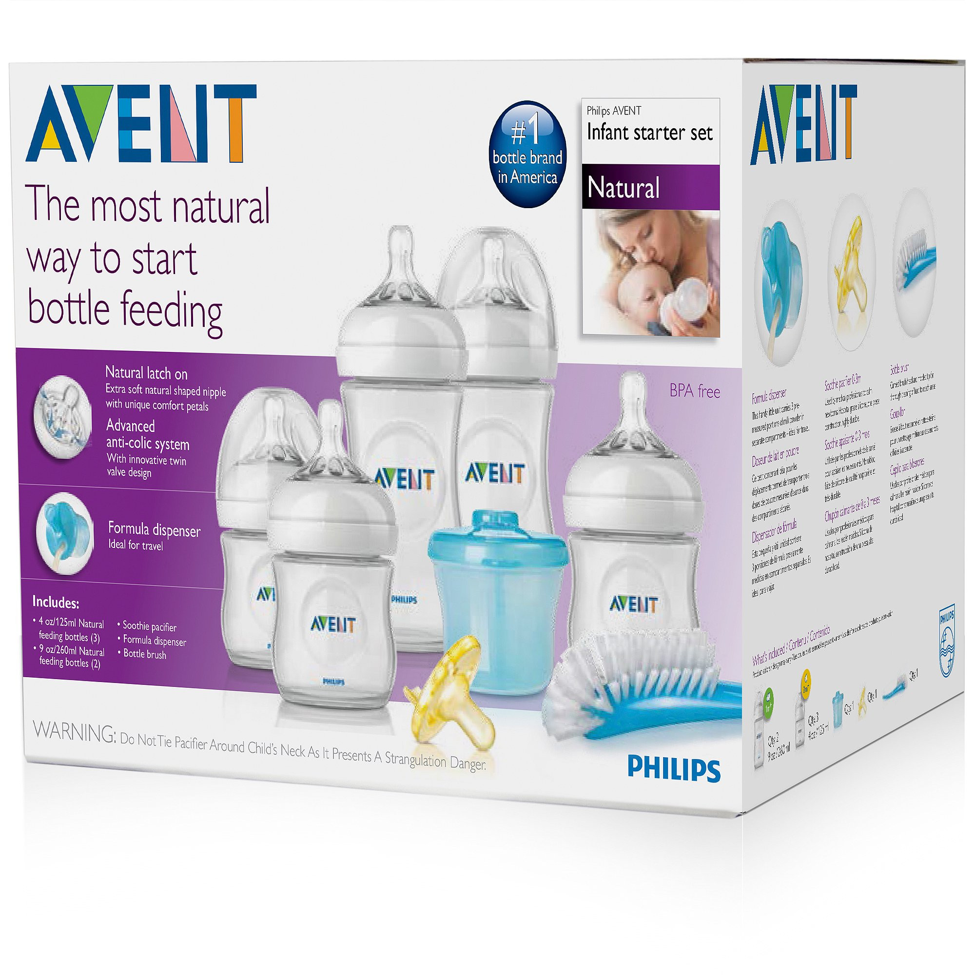 Philips Avent Natural Baby Bottle Newborn Starter Gift Set
 Philips AVENT SCD296 02 BPA Free Natural Infant Starter