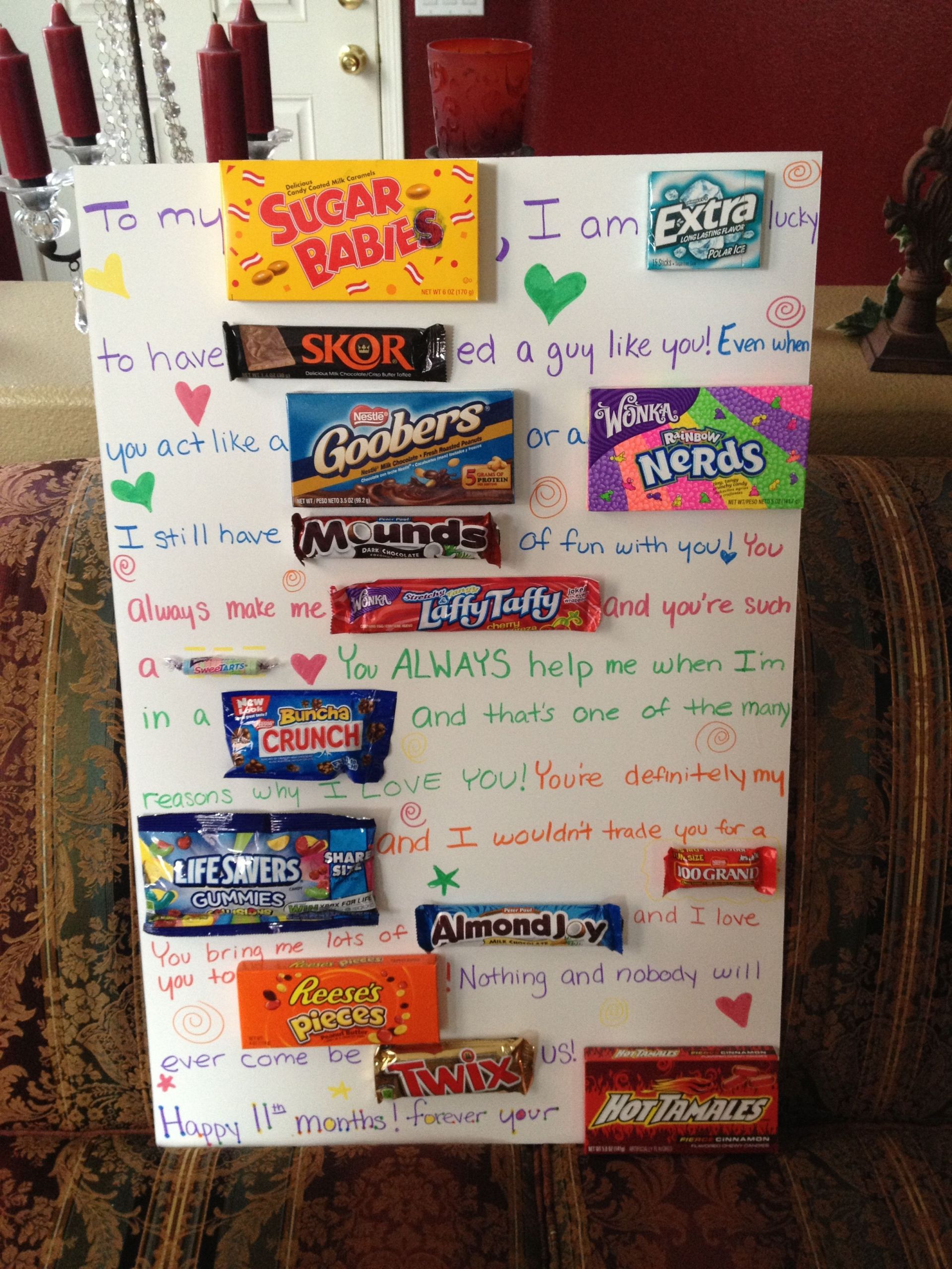 Photo Gift Ideas For Boyfriend
 That s so creative but you have to all that candy
