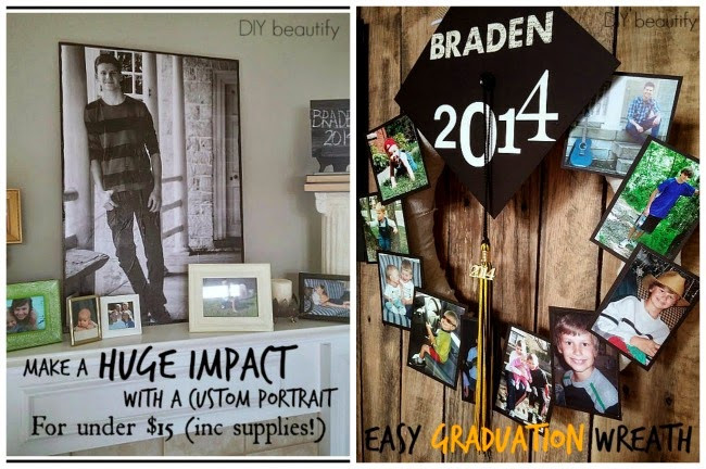 Picture Collage Ideas For Graduation Party
 Custom Grad Portrait and a memorative Wreath